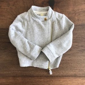 Oshkosh baby girl size 18 mos gray moto jacket